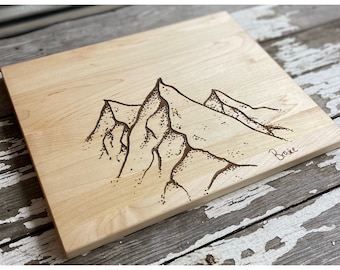 Create Your Own Custom Cutting Board, Personalized Engraved Butcher Block, Unique Gift for New Home, Business, Artist, Designer, Artwork