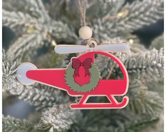 Helicopter Ornament: Personalized Aviation Christmas Keepsake Gift for Pilots, Crew & Military Families