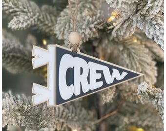 Aviation Pennant Ornament: Pilot & Flight Attendant Christmas Keepsake, Airline Gift