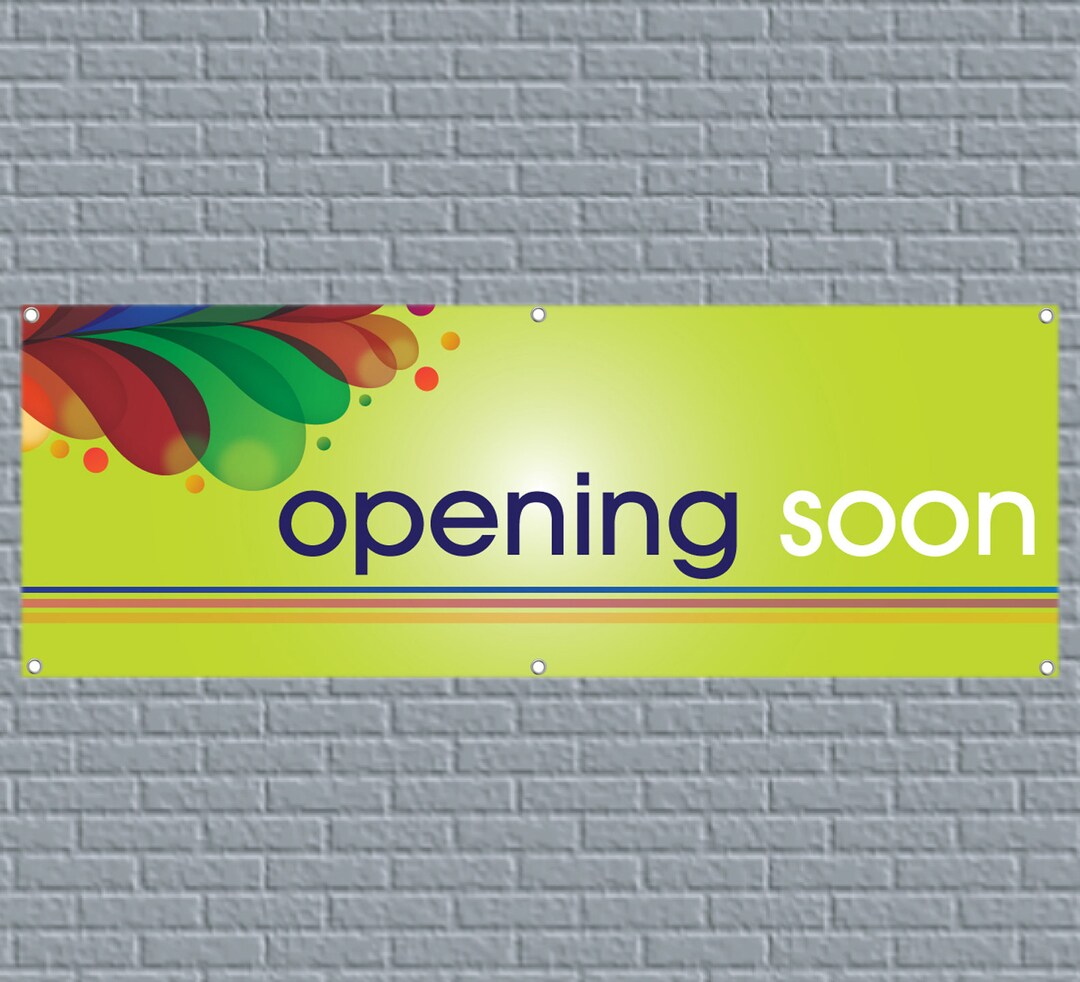 Opening Soon Window Sign Opening Soon Vinyl Banner Sign - Etsy