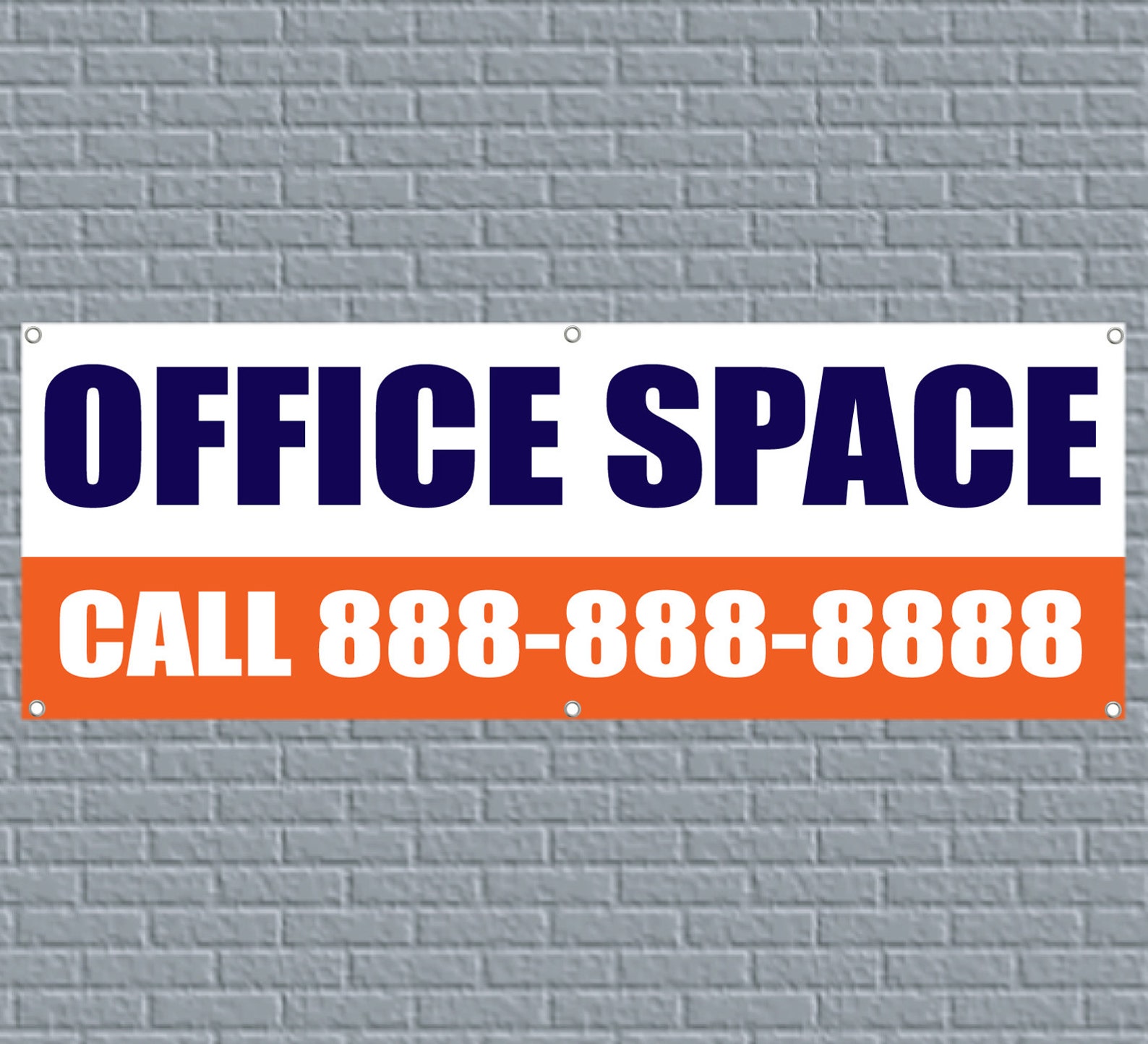 Office Space with Customizable Phone Number Banner Sign Etsy