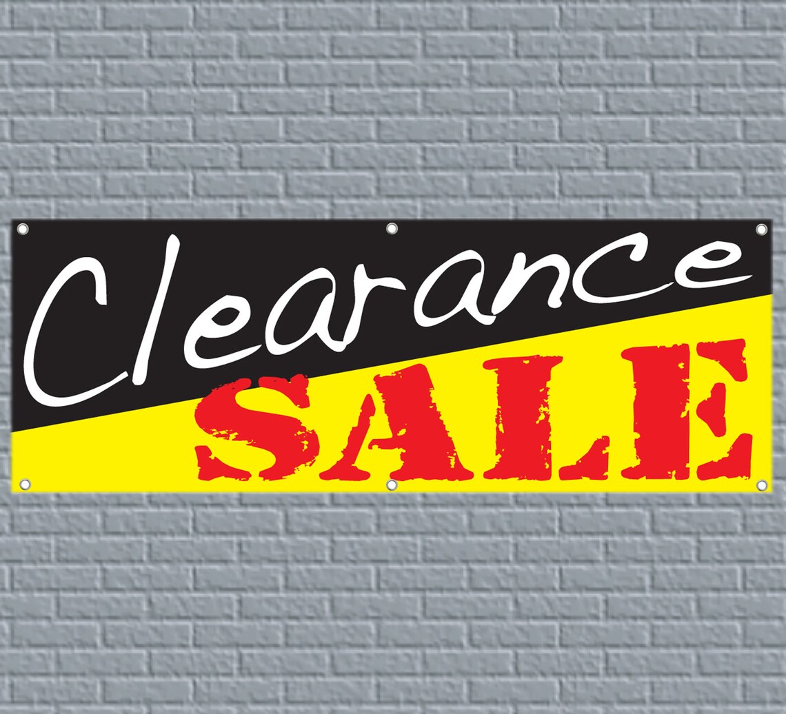 Clearance Sale Vinyl Banner Retail Store Sign Etsy