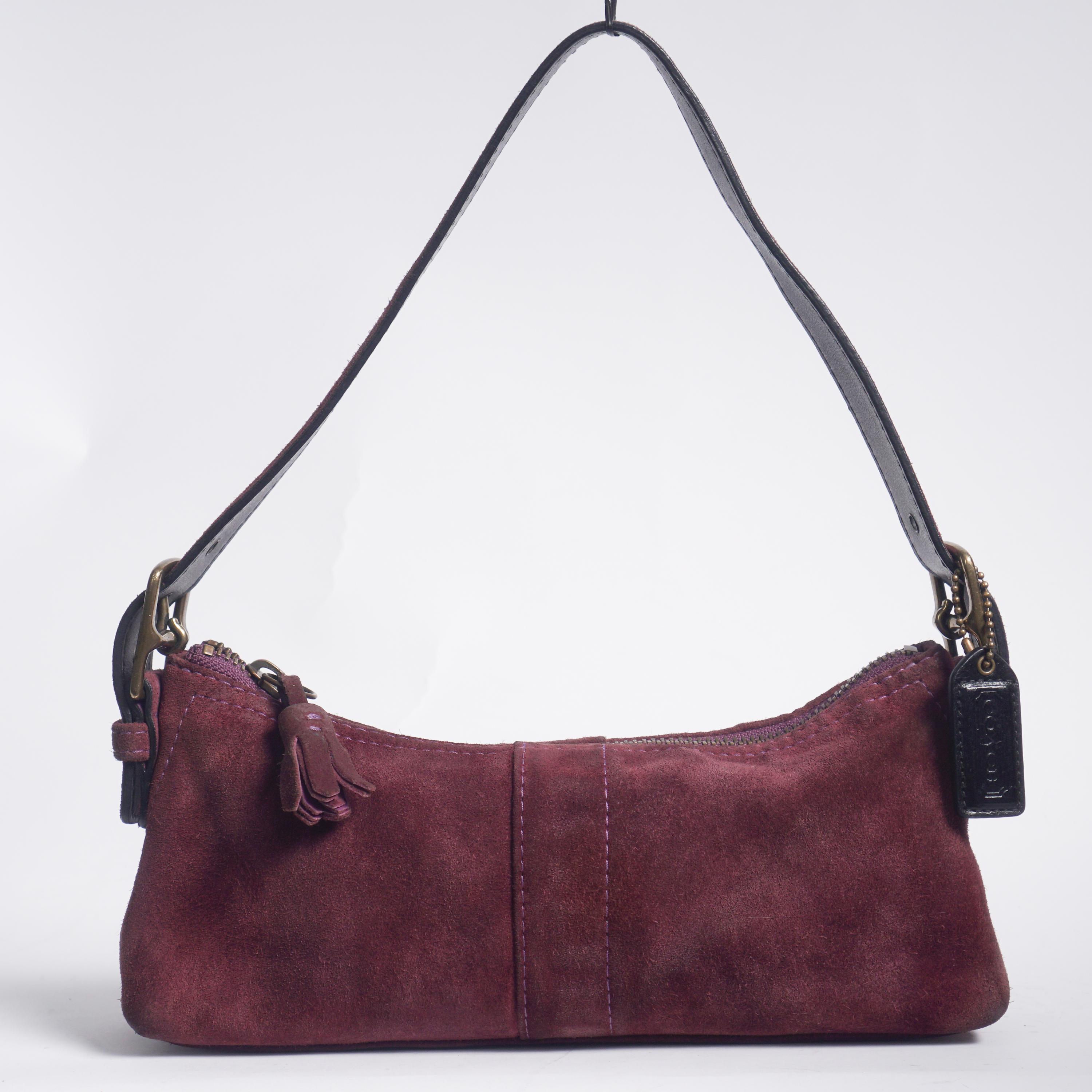 Purple Suede Coach Bag - Etsy