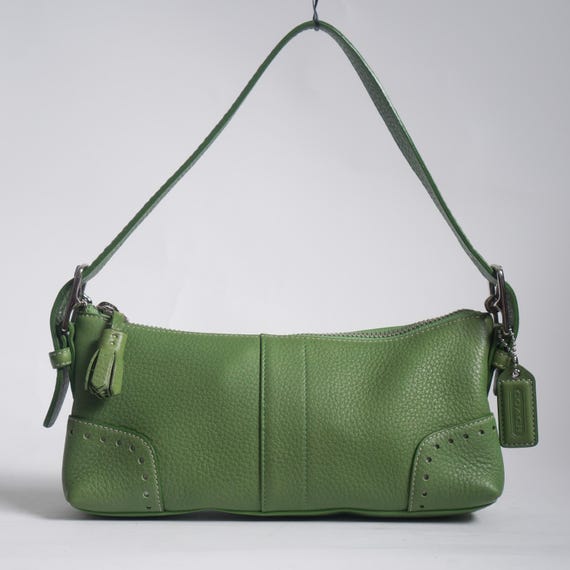 Vintage COACH 2005 Hamptons Green Pebbled Leather Dem… - Gem