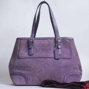 Purple Suede Coach Bag - Etsy