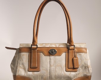 希少✨Vintage Coach Satchel Turnlock Y2K Coach Turnlock Bag - Etsy