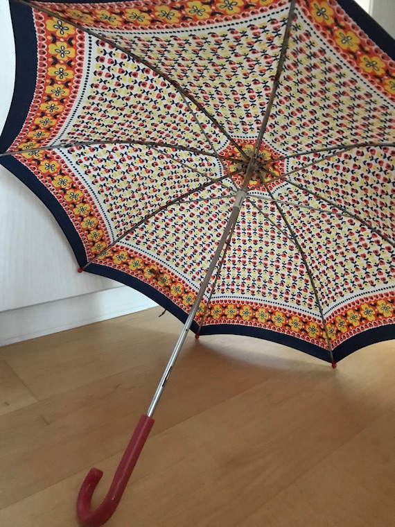 Vintage children's umbrella, for girls, floral, 19