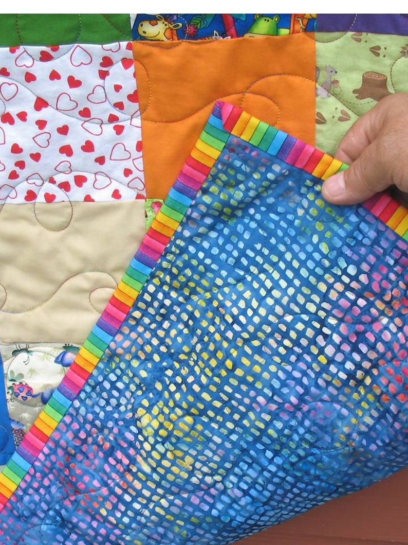 I SPY Patchwork Quilt, Quilted Play Mat, Kid Games, Lap Quilt, Baby