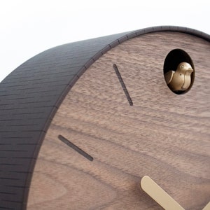 Cuckoo Clock Walnut Wood Handmade Modern Design GSKPY01 image 5