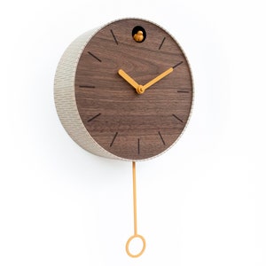 Cuckoo Clock Walnut Wood Handmade Modern Design GSKPY01 image 2