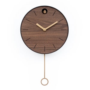 Cuckoo Clock Walnut Wood Handmade Modern Design GSKPY01 image 4