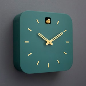 Cuckoo Clock - Firuze with Saffron accessories - Handmade - Modern Design (GSK01FZSFC)