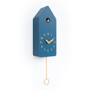 Cuckoo Clock - Fresco with Amber accessories - Handmade - Modern Design (GSD01FRAR)