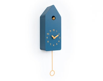 Cuckoo Clock - Fresco with Amber accessories - Handmade - Modern Design (GSD01FRAR)