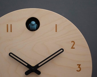 Modern Cuckoo Clock - Wooden Design - Handmade - Modern Design (GSKHY01)