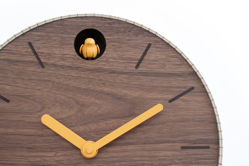 Cuckoo Clock Walnut Wood Handmade Modern Design GSKPY01 image 7