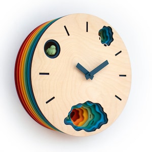 ユニークでモダンなカッコー時計 - マルチカラー