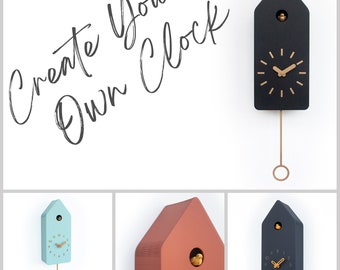 Create Your Own Unique Cuckoo Clock! - Long Cuckoo Clock - Handmade - Modern Design (CYOGSDS)