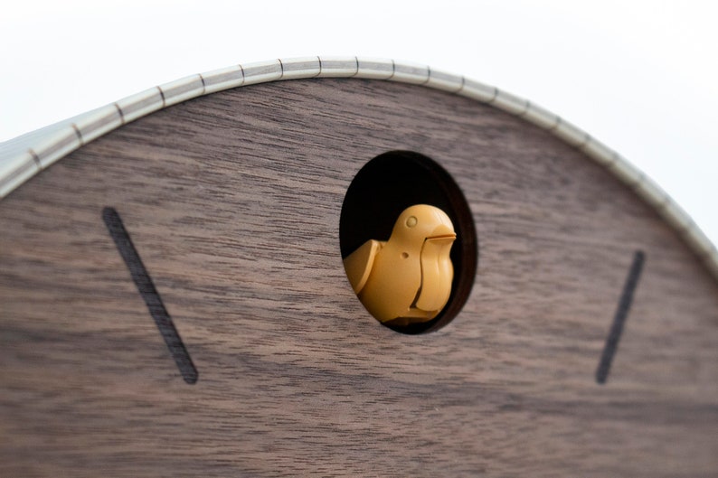 Cuckoo Clock Walnut Wood Handmade Modern Design GSKPY01 image 3
