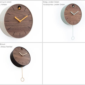 Cuckoo Clock Walnut Wood Handmade Modern Design GSKPY01 image 9
