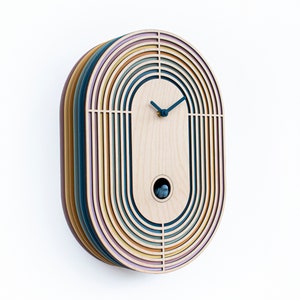 Unique Modern Cuckoo Clock Multi Colored Handmade Modern Design GSREL02 Maxi image 4