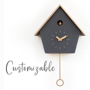 Reloj de cuco moderno hecho a mano: diseño personalizable