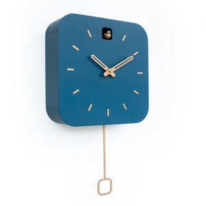 Cuckoo Clock - Fresco with Brass painted accessories - Handmade - Modern Design (GSK01FRPBC)
