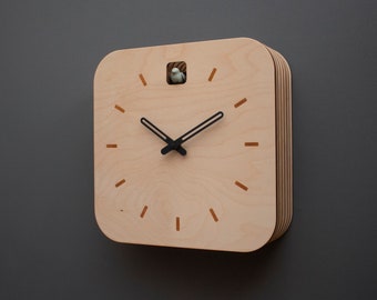 Modern Cuckoo Clock - Wooden Design - Handmade - Modern Design (GSKHK01+P)