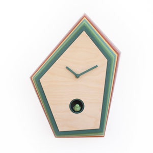 Unique Modern Cuckoo Clock Multi Colored Handmade Modern Design GSKYM01 image 2