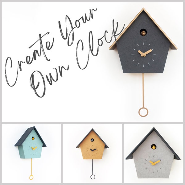 Create Your Own Unique Cuckoo Clock! - House Cuckoo Clock - Handmade - Modern Design (CYOGSCB)