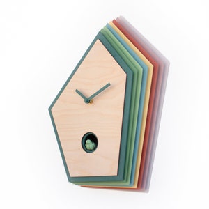Unique Modern Cuckoo Clock Multi Colored Handmade Modern Design GSKYM01 CC3