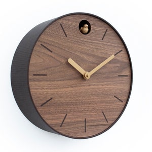 Cuckoo Clock Walnut Wood Handmade Modern Design GSKPY01 image 3
