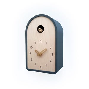 Orologio a cucù moderno - Antracite con accessori verniciati in ottone