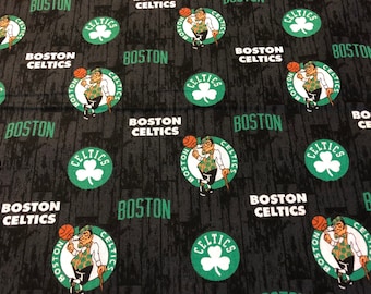 Boston Celtics Cotton Fabric Etsy