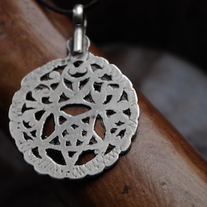 HILAL AMULET small old silver Berber amulet MOON and star pendant, Tunisia, Libya, cast, hallmarked, Egypt, Siwa, ethnic, tribal, Siwa, boho