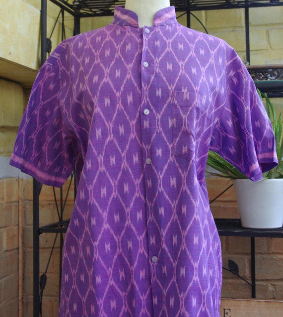 BALI IKAT *** Vintage pink & purple ikat, batik, … - image 10