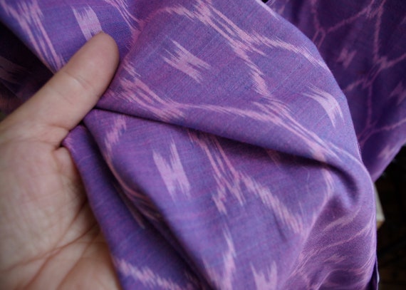 BALI IKAT *** Vintage pink & purple ikat, batik, … - image 9