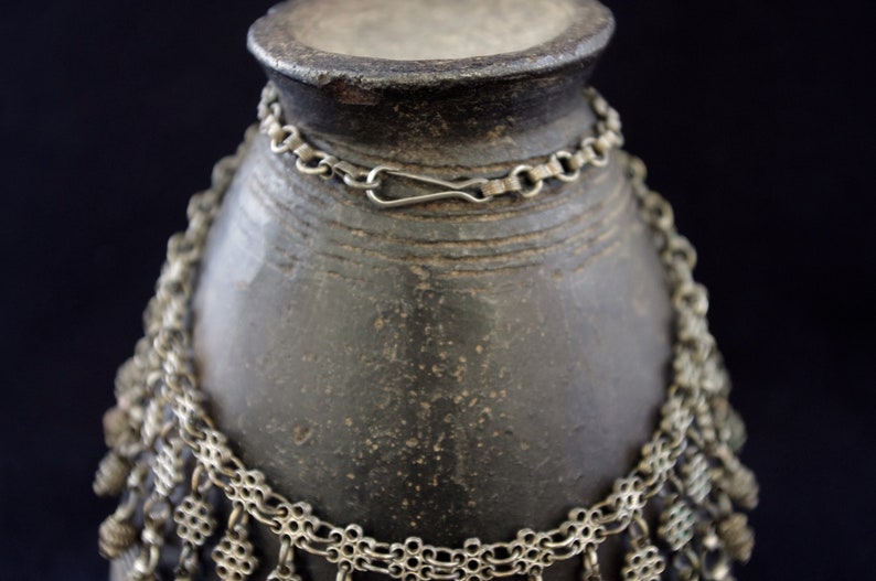 Syria Turkey GRACEFUL /& DELICATE Ottoman-style Vintage ethnic Bedouin choker necklace Boho Middle East patina Armenian tribal jewelry