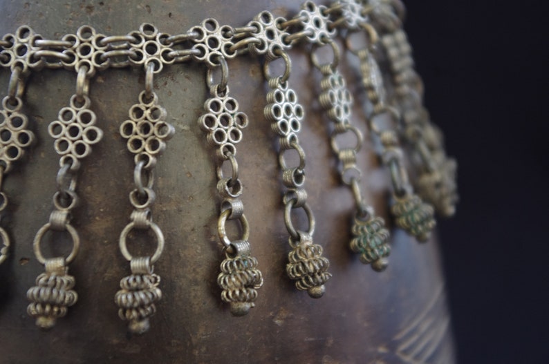 Syria Turkey GRACEFUL /& DELICATE Ottoman-style Vintage ethnic Bedouin choker necklace Boho Middle East patina Armenian tribal jewelry