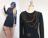 Vintage black bodycon dress