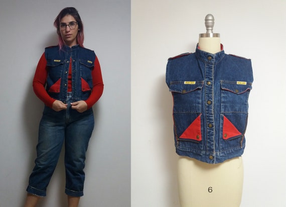 Vintage denim vest