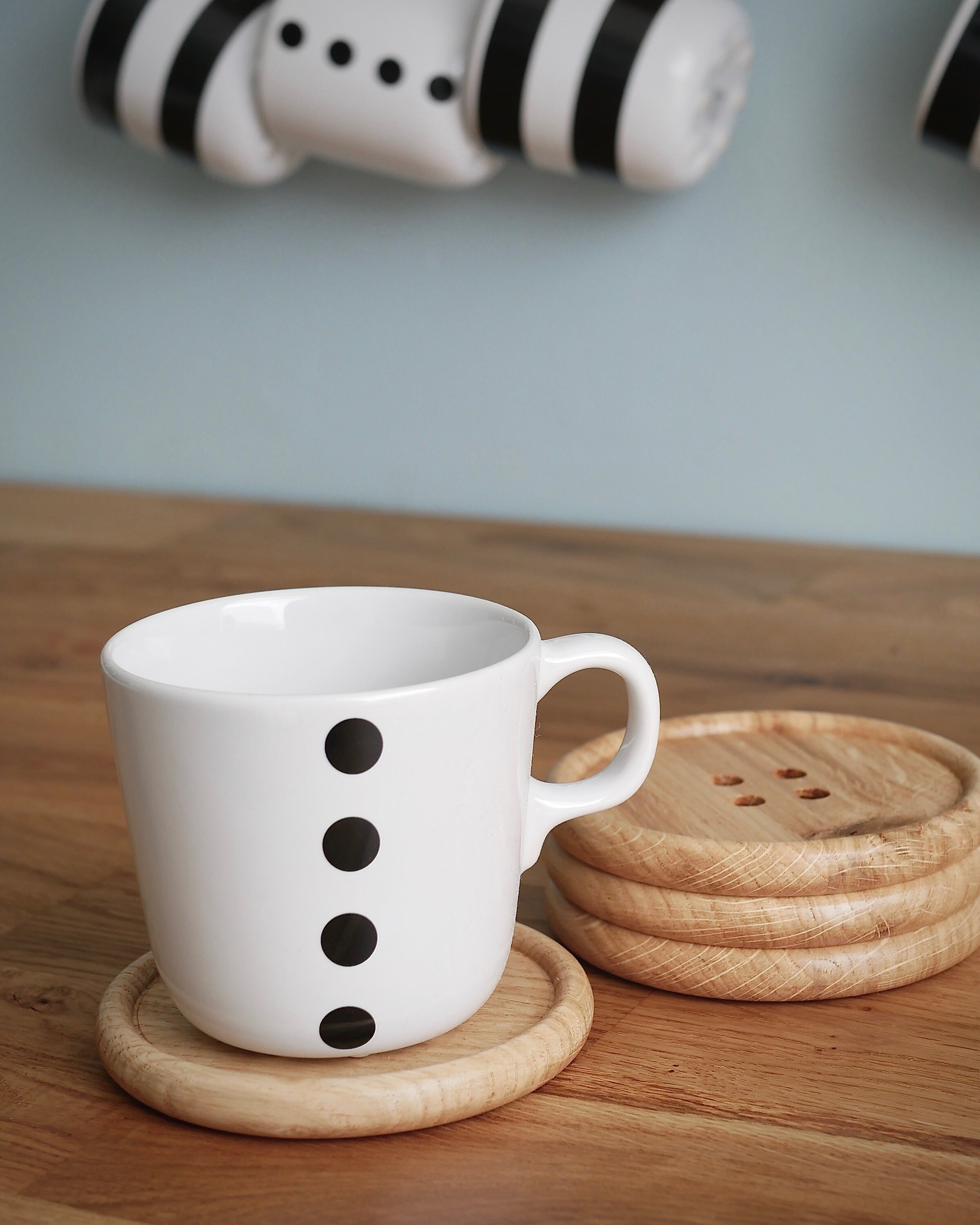 Wooden Oak Button Drink Coasters Etsy Canada
