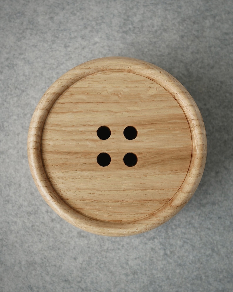Wooden Oak Button Coasters – Handcrafted Drink Coasters With Button ...