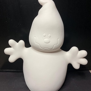Large Ghost ceramic bisque by clay magic for halloween ghost 13” tall 10” wide ready to paint