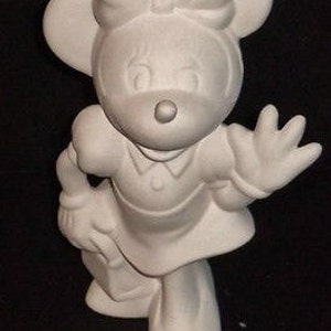 Minnie Mouse Disney figurine ceramic bisque ready to paint 9"