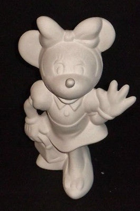 Minnie Mouse Disney figurine en céramique bisque prête à peindre 9 »