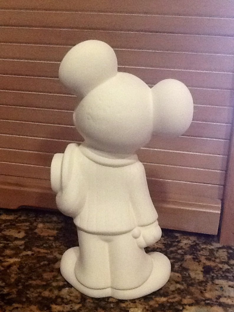Mickey Mouse Disney figurine ceramic bisque ready to paint 9" image 2