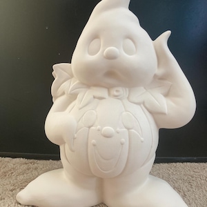 Ghost Jack o lantern  Large ceramic bisque with a halloween ghost 11” tall