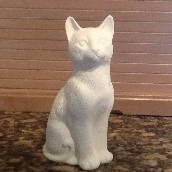 Painted Ceramic Cat Etsy