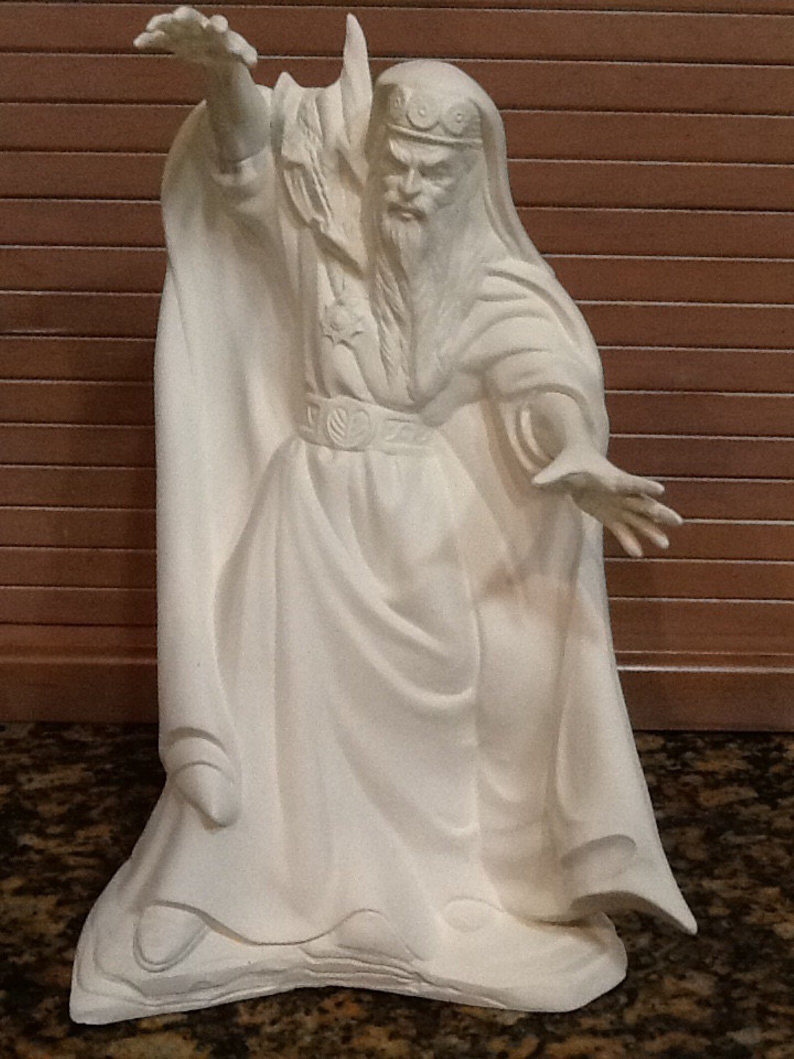 Large Wizard Dragon Warlock Spell Caster Ceramic Bisque Etsy